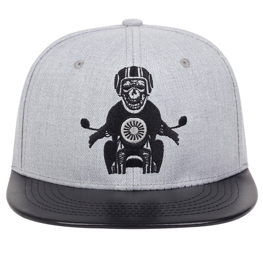 Skull Rider Embroidery Baseball Cap